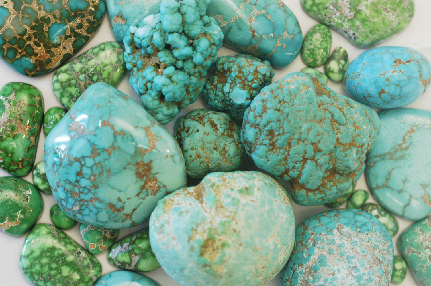 Carico Lake buy Mine Natural Turquoise Cabochons from Nevada, 9x6mm